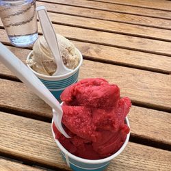 Sorbet and ice cream