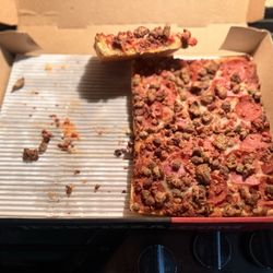 Jet's Pizza - Super dry barely any sauce.  order turbo crust, but this is nowhere near Turbo crust.
