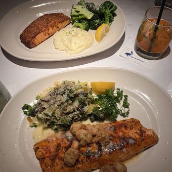 Gulfstream - Salmon and Trout with spaghetti squash and broccoli - New American Near Me - Newport Beach, California