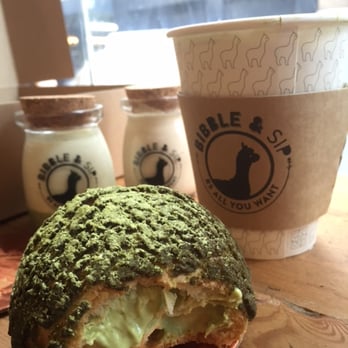Bibble & Sip - Matcha Cream Puff - Coffee & Tea Near Me - New York, New York Bibble & Sip - Matcha Cream Puff - Coffee & Tea Near Me - New York, New York