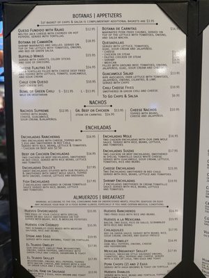 Menu photo 5 El Tejado Mexican Restaurants Denver, CO