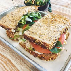 Tropical chicken salad sandwich