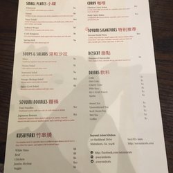 Soyumi Asian Kitchen - Menu. Kinda barren.