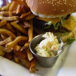 Mary's Place Cafe II - Double cheeseburger and a mountain of fries. Mmm mmmm!