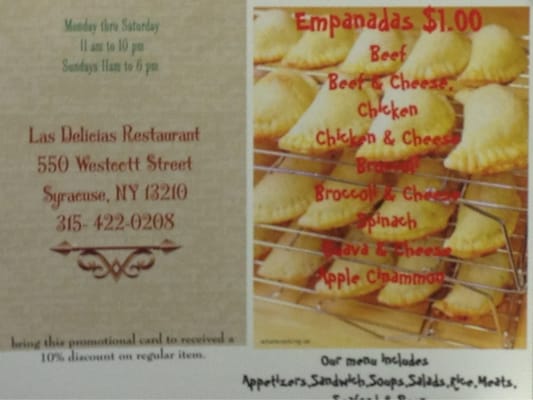 Menu photo 5 Las Delicias Syracuse, NY