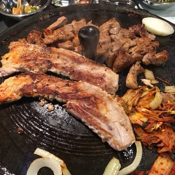 Won KBBQ - Samgypsal (pork belly) and marinated pork belly. They were both delicious. - Korean Near Me - Bayside, New York