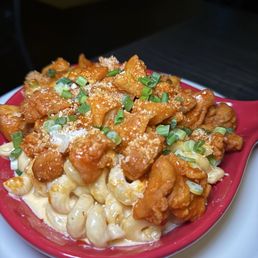 Buffalo "Chickarrones" Mac and Cheese