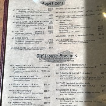 Ole' Mexican Grill - Menu - Mexican Near Me - Tucson, Arizona Ole' Mexican Grill - Menu - Mexican Near Me - Tucson, Arizona
