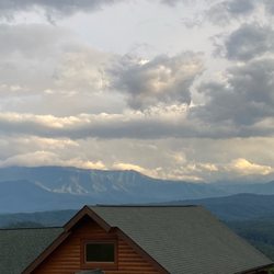 Coco's Cantina - Taken from parking lot of Coco's.  Pic is of Mount LeConte and it's 4 peaks, washed in the fading afternoon sun.