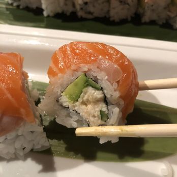 Sushi Fish Attack - look at that FAT slice of salmon on top - Sushi Bars Near Me - San Diego, California Sushi Fish Attack - look at that FAT slice of salmon on top - Sushi Bars Near Me - San Diego, California
