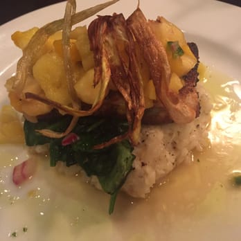 Golden Leaf Bistro - Mahi magi with mango pineapple salsa and risotto. - Bars Near Me - Danville, Virginia Golden Leaf Bistro - Mahi magi with mango pineapple salsa and risotto. - Bars Near Me - Danville, Virginia