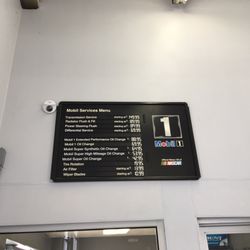 Mobil 1 Lube Express - Price board