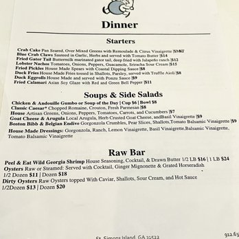 Coastal Kitchen - Menu - Seafood Near Me - Saint Simons Island, Georgia