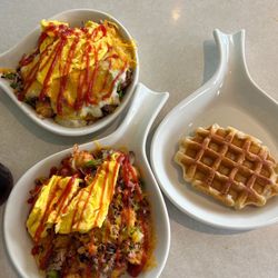 Butler’s Breakfast and Lunch - Butler's Surprise Skillet, Single waffle
