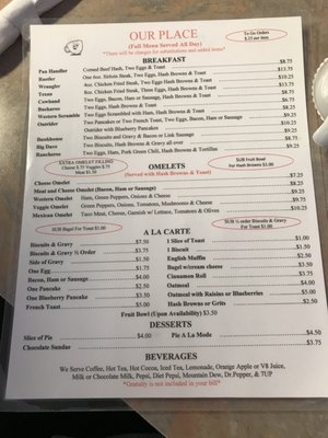 Menu photo 8 Our Place Cody, WY Menu photo 8 Our Place Cody, WY