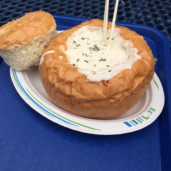 Ivar's Fish Bar - Clam chowder bread bowl - Seafood Near Me - Seattle, Washington Ivar's Fish Bar - Clam chowder bread bowl - Seafood Near Me - Seattle, Washington