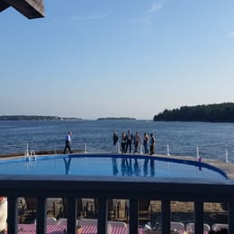 Heated salt water pool by the ocean. Heated salt water pool by the ocean.