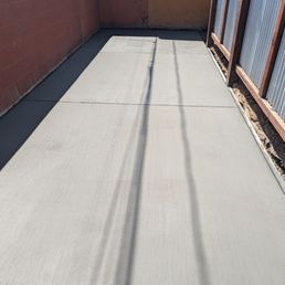 9' x 25' concrete slab 9' x 25' concrete slab