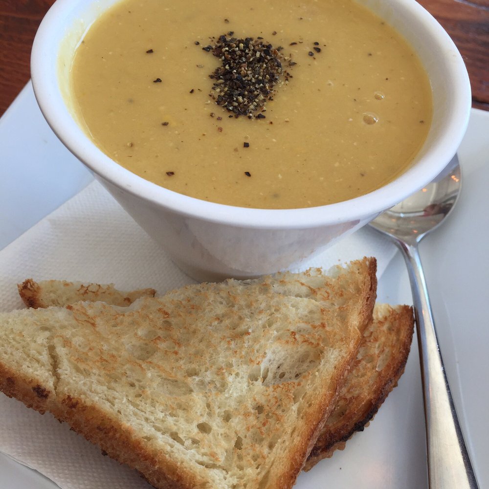Goat Coffee Co - Lentil soup comes with toasts - Coffee & Tea Near Me - Toronto, Ontario Goat Coffee Co - Lentil soup comes with toasts - Coffee & Tea Near Me - Toronto, Ontario