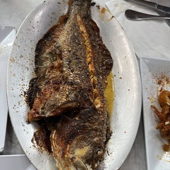 Abuqir Seafood - large striped bass - Mediterranean Near Me - Astoria, New York
