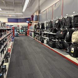 Staples - Staples sells luggage now, and some of them are 50% off!