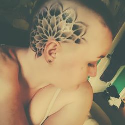 Cherry Capital Ink - Super cool mandala head tattoo from Malia Wright!