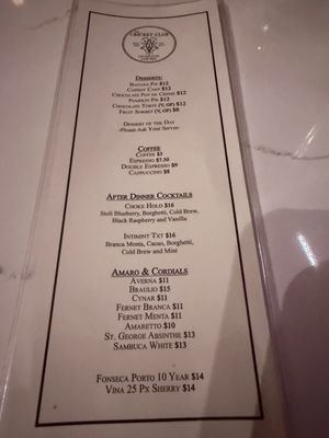 Menu photo 1 Cricket Club Cape May, NJ