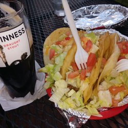 Taco Wednesday Pat's Tavern Rhinelander WI Cold Beer chicken taco , traditional ground beef taco , shredded beef taco