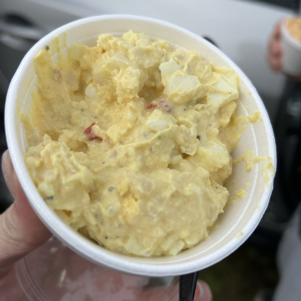 Bigfoot BBQ - Deviled egg potato salad - Barbeque Near Me - Olympia, Washington Bigfoot BBQ - Deviled egg potato salad - Barbeque Near Me - Olympia, Washington