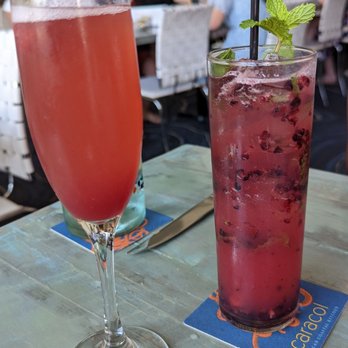Caracol - Mimosa and pomegranate mojito (I believe) - Seafood Near Me - Houston, Texas