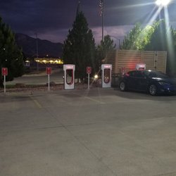 Tesla Supercharger - 4 high output superchargers in Richfield, Utah.