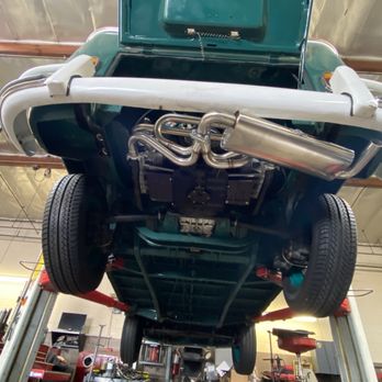 German Autoworks - Ray was able to source and adapt a sweet bug-pack muffler - Auto Repair Near Me - Upland, California German Autoworks - Ray was able to source and adapt a sweet bug-pack muffler - Auto Repair Near Me - Upland, California