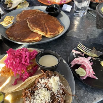 Lone Star Taco Bar - BEEF BARBACOA TACO and JALAPENO CORN CAKES - Bars Near Me - Allston, Massachusetts Lone Star Taco Bar - BEEF BARBACOA TACO and JALAPENO CORN CAKES - Bars Near Me - Allston, Massachusetts