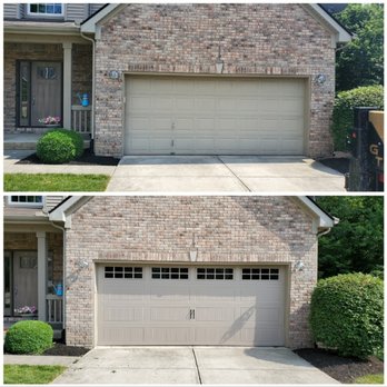 C&R Garage Doors - Before/after photo of customer wanting to change the look of their home! Turned out great and customer was extremely happy with end result! - Garage Door Services Near Me C&R Garage Doors - Before/after photo of customer wanting to change the look of their home! Turned out great and customer was extremely happy with end result! - Garage Door Services Near Me