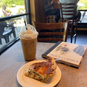 Tunnel City Coffee - Spinach, bacon, tomato quiche and a cold brew. - Coffee & Tea Near Me - Williamstown, Massachusetts