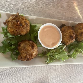 Key Largo Conch House - Conch Fritters (missing 2 ) - Seafood Near Me - Key Largo, Florida Key Largo Conch House - Conch Fritters (missing 2 ) - Seafood Near Me - Key Largo, Florida