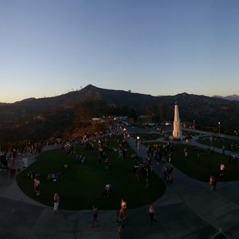 Griffith Observatory - Lawn view from the roof at sunset - Observatories Near Me - Los Angeles, California
