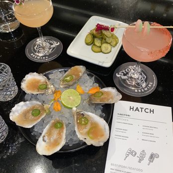 HATCH - Oysters Cocktails- watermelon sugar and Sakura love Side- Tsukemono - Japanese Near Me - Los Angeles, California