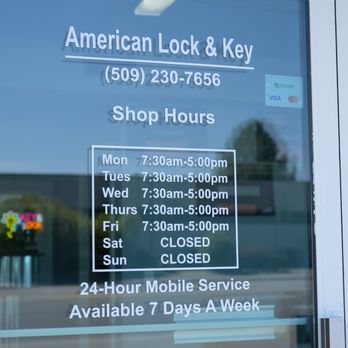 American Lock & Key - American lock and key store hours. - Keys & Locksmiths Near Me - Spokane, Washington