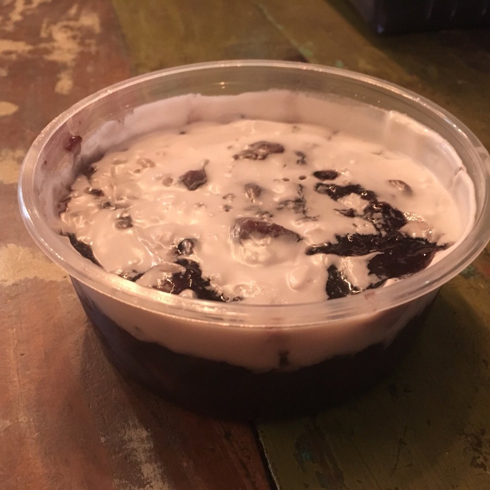 Khao Kang - Black sticky rice with coconut milk and taro. - Thai Near Me - Elmhurst, New York Khao Kang - Black sticky rice with coconut milk and taro. - Thai Near Me - Elmhurst, New York