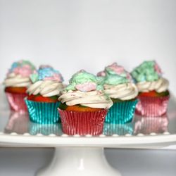 Treats By Bri - Cotton Candy Surprise Cupcakes