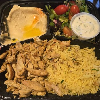 Saffron Mediterranean Grill - Chicken shawarma plate - Mediterranean Near Me - Long Beach, California