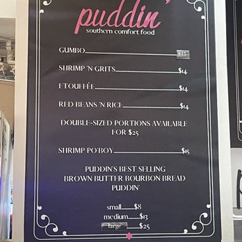 Puddin' - Menu - Comfort Food Near Me - Washington, DC, District of Columbia
