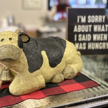Heidi's Bakery & Cafe - a cow on a table - Bakeries Near Me - Oakland, Maryland