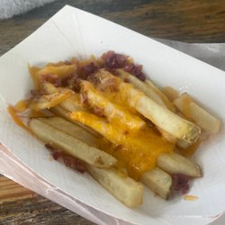 Lindy Freeze - Bacon & Cheese Fries Still frozen in the middle even though they microwaved the shredded cheese on top