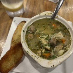 Grindstone Tap House - Great wedding soup with toasted bread