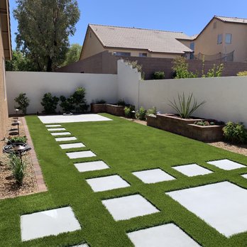 LandTeck - LandTeck Installed Cement Jacuzzi Pad, Cement Steps & Firepit Squares with Turf, New Planters, Drip System & Landscape Lights - Landscaping Near Me - Las Vegas, Nevada LandTeck - LandTeck Installed Cement Jacuzzi Pad, Cement Steps & Firepit Squares with Turf, New Planters, Drip System & Landscape Lights - Landscaping Near Me - Las Vegas, Nevada