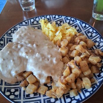 Bloom & Brunch - Biscuit and gravy breakfast. - Waffles Near Me - Manitowoc, Wisconsin