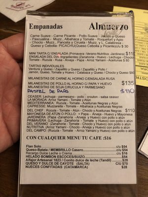 Menu photo 3 La Morada Buenos Aires, C