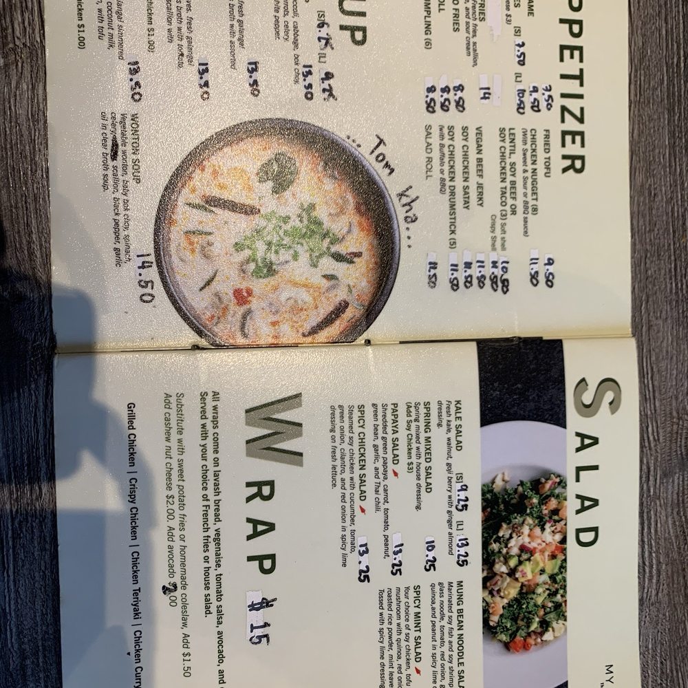 My Vegan - Menu - Thai Near Me - Pasadena, California